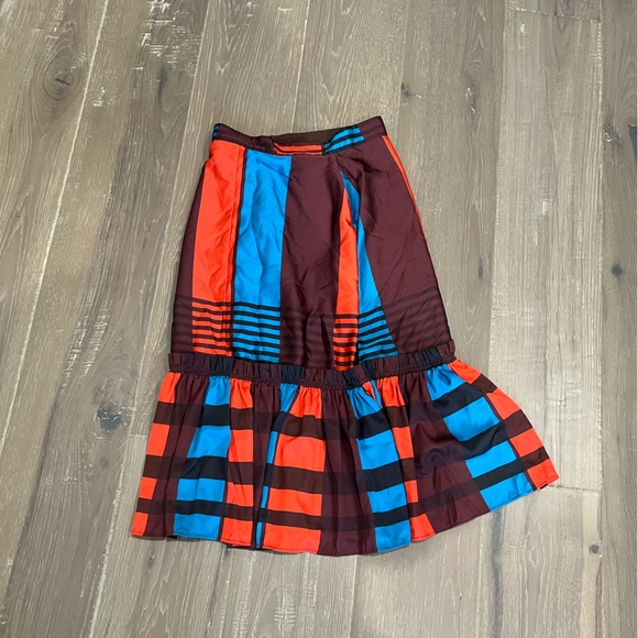 Anthropology Colorful Striped Skirt SMALL size 4 petite - Picture 1 of 4